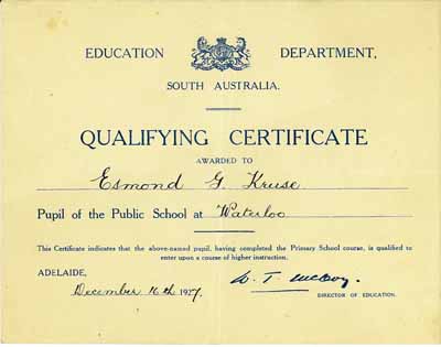 Qualifying Certificate